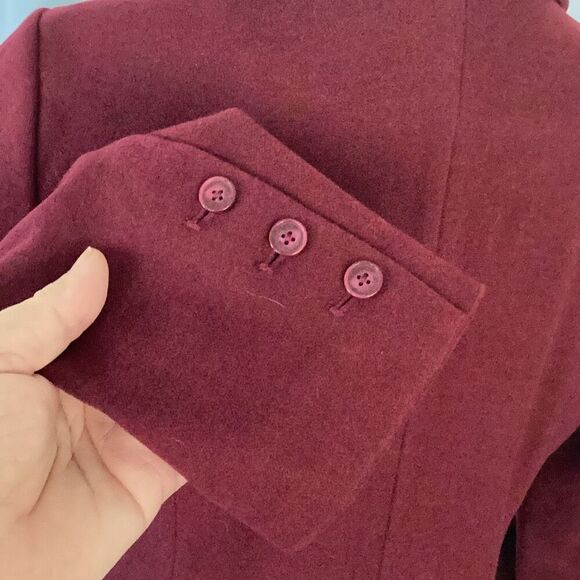 41 Hawthorn Burgundy Single Button Blazer Jacket Women’s Medium Career - Picture 8 of 11